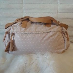 Target mossimo travel duffel weekender pink heart canvas bag